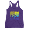 Freedom - Love - Happiness: Women's Racerback Tank