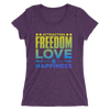 Attracting Freedom, Love & Happiness: Ladies' short sleeve t-shirt
