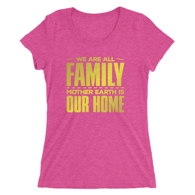 Mother Earth is Our Home: Ladies' short sleeve t-shirt