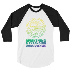 Awakening & Expanding Consciousness: 3/4 sleeve raglan shirt