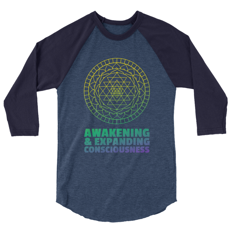 Awakening & Expanding Consciousness: 3/4 sleeve raglan shirt