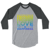 Attracting Freedom, Love & Happiness: 3/4 sleeve raglan shirt