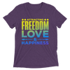 Attracting Freedom, Love & Happiness: Short sleeve t-shirt